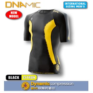 画像: DNAMICメンズショートスリーブトップBlack/Citron【期間限定10%OFF】